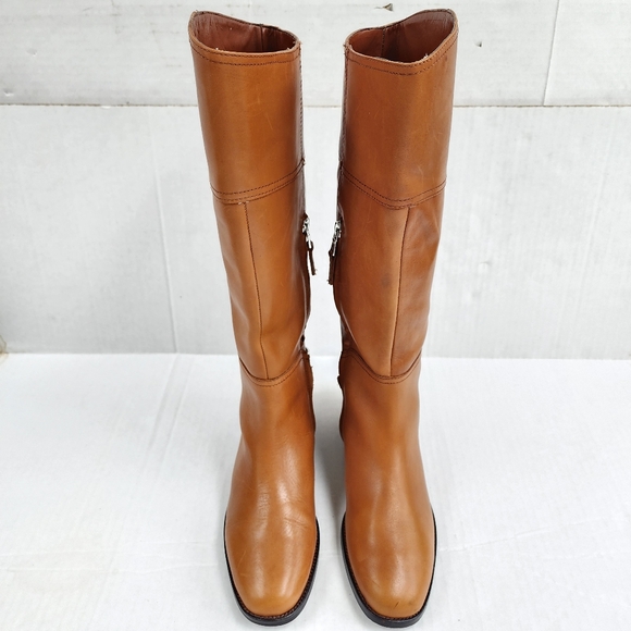 1 Day Sale Ralph Lauren Berna Bo CSL Polo Tan Vachetta Leather Tall Riding Boots - Picture 3 of 16
